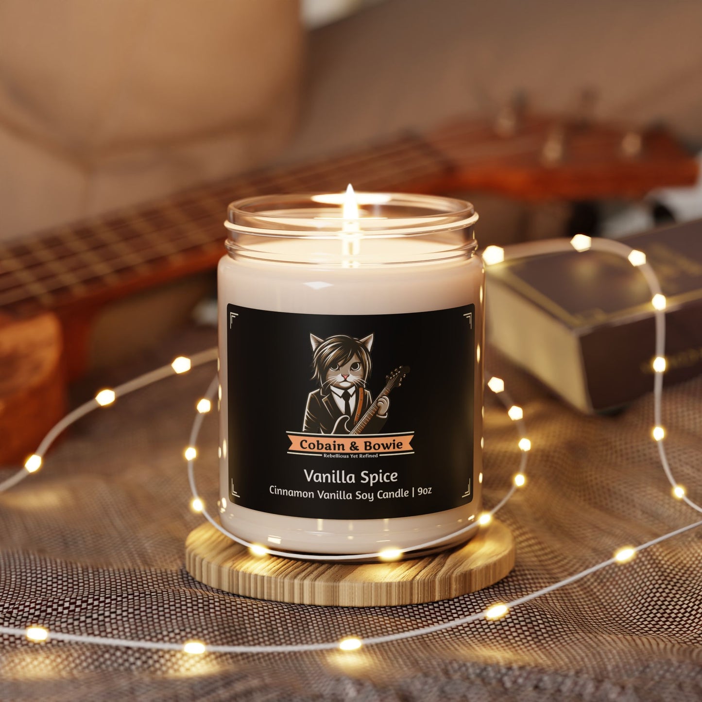 Cobain & Bowie Scented Soy Candle - 9oz