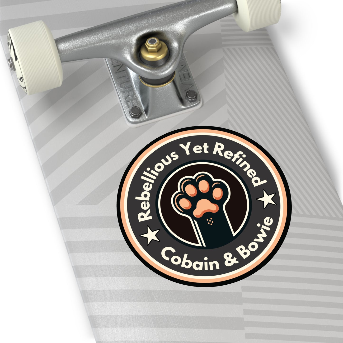 Cobain & Bowie - Round Vinyl Sticker