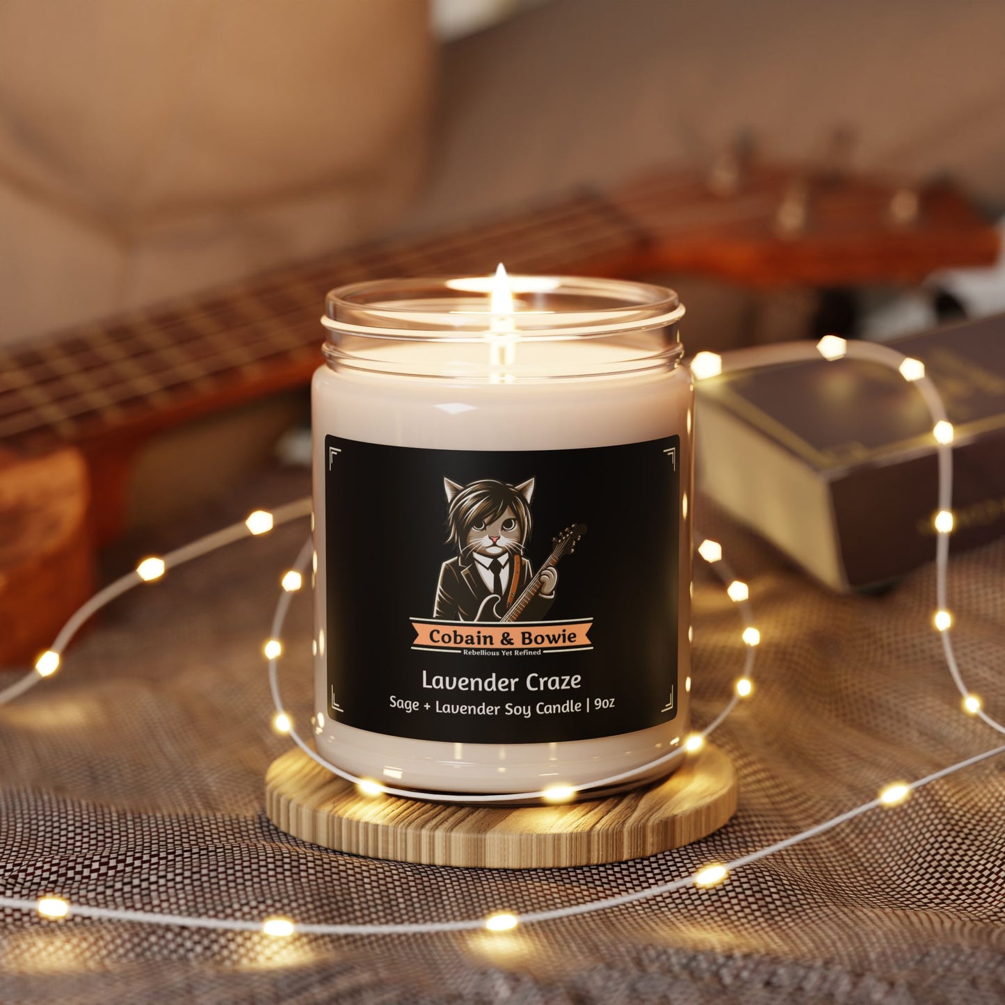 Cobain & Bowie Scented Soy Candle - 9oz