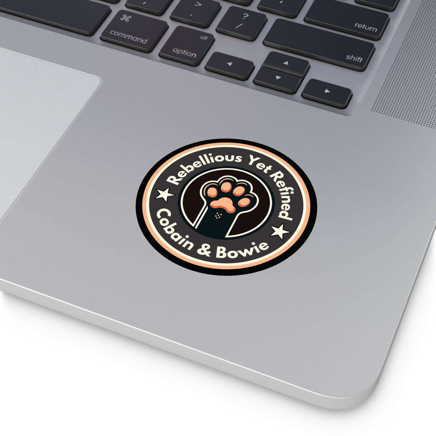 Cobain & Bowie - Round Vinyl Sticker