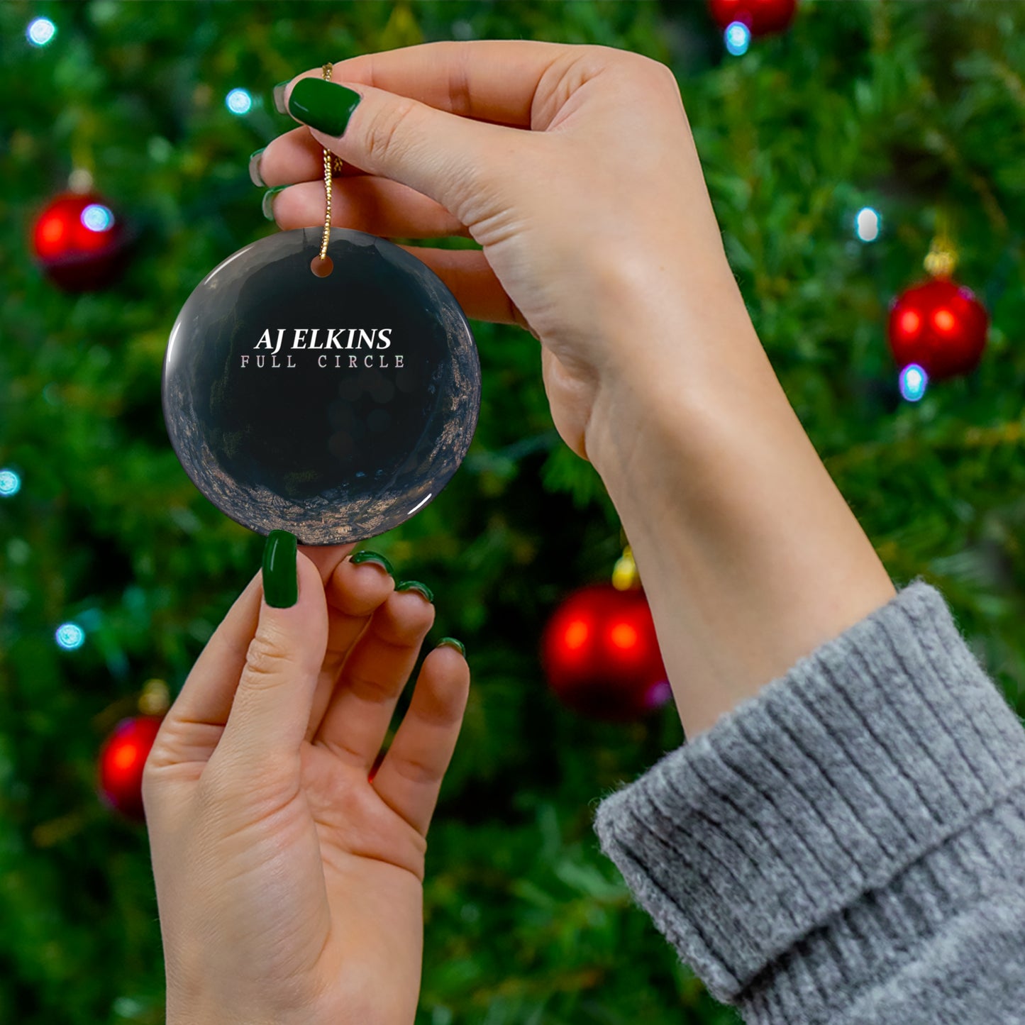 Full Circle Ceramic Ornament - Ideal Holiday Gift